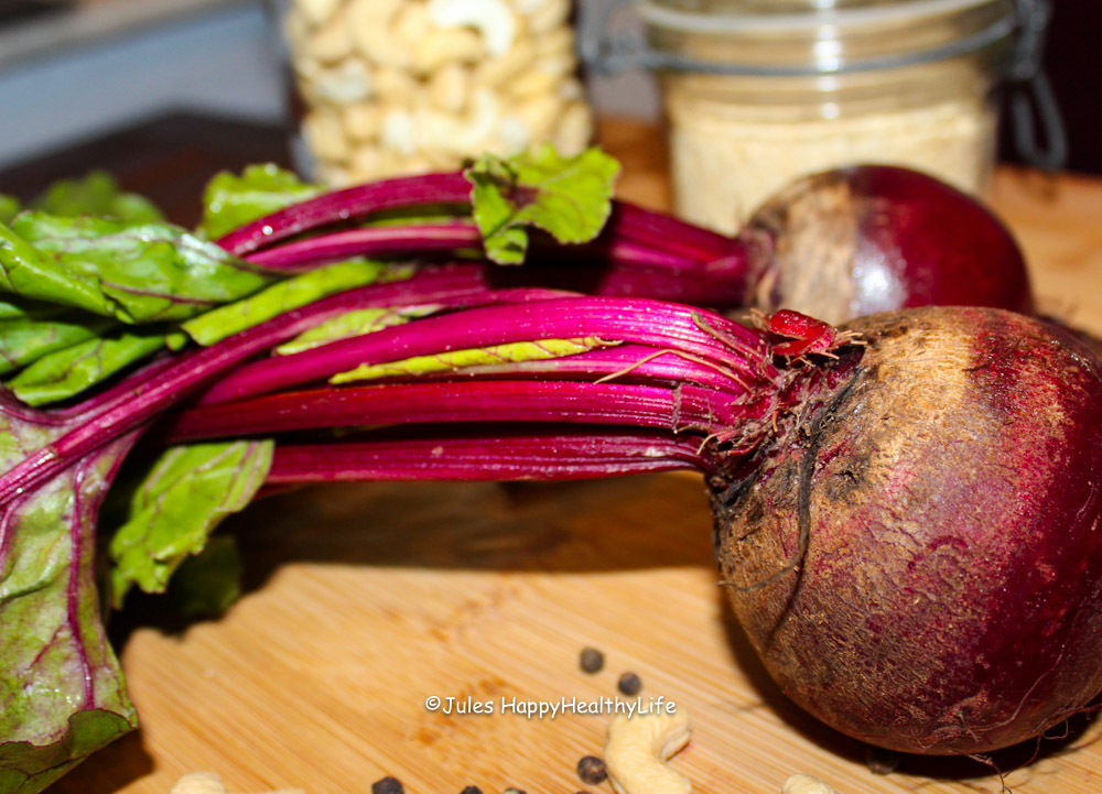 Fresh Beetroot with Green for the vegan beetroot dip recipe