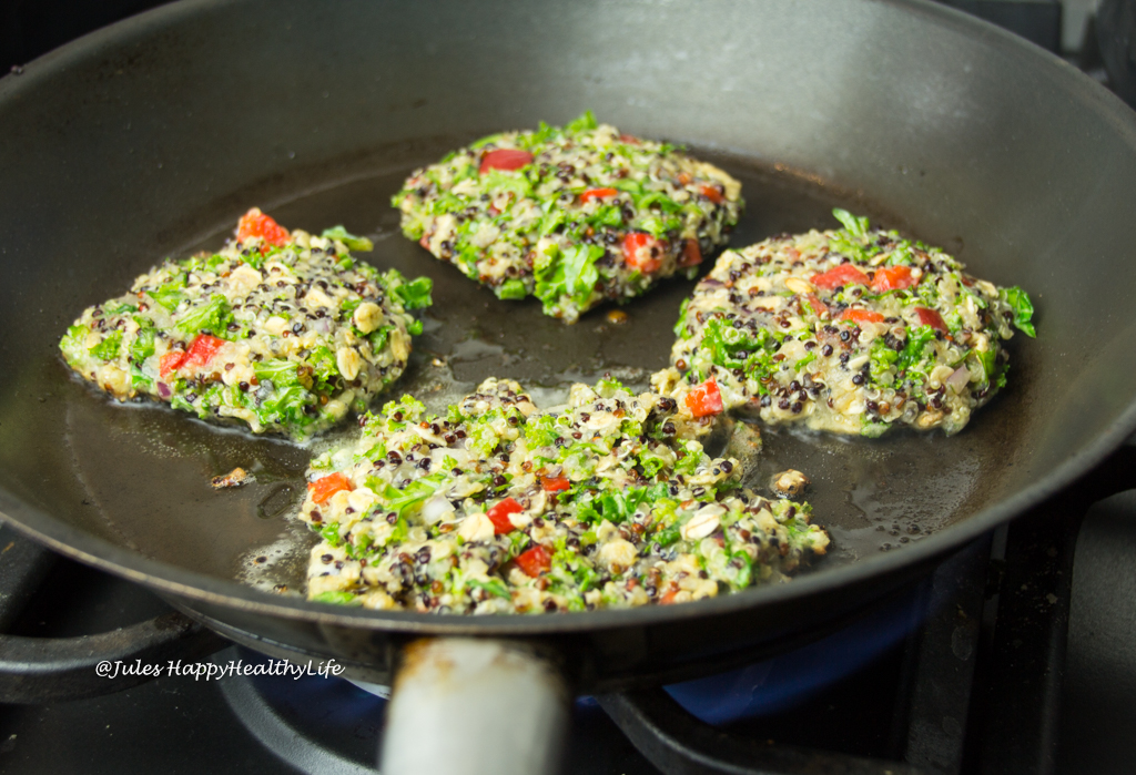 Quinoa Kale Fritters gluten-free with red pepper