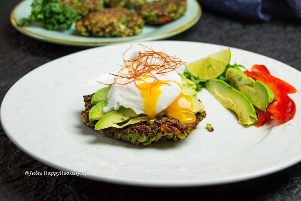 Recipe for Quinoa Kale Fritters - Perfect breakfast or brunch recipe