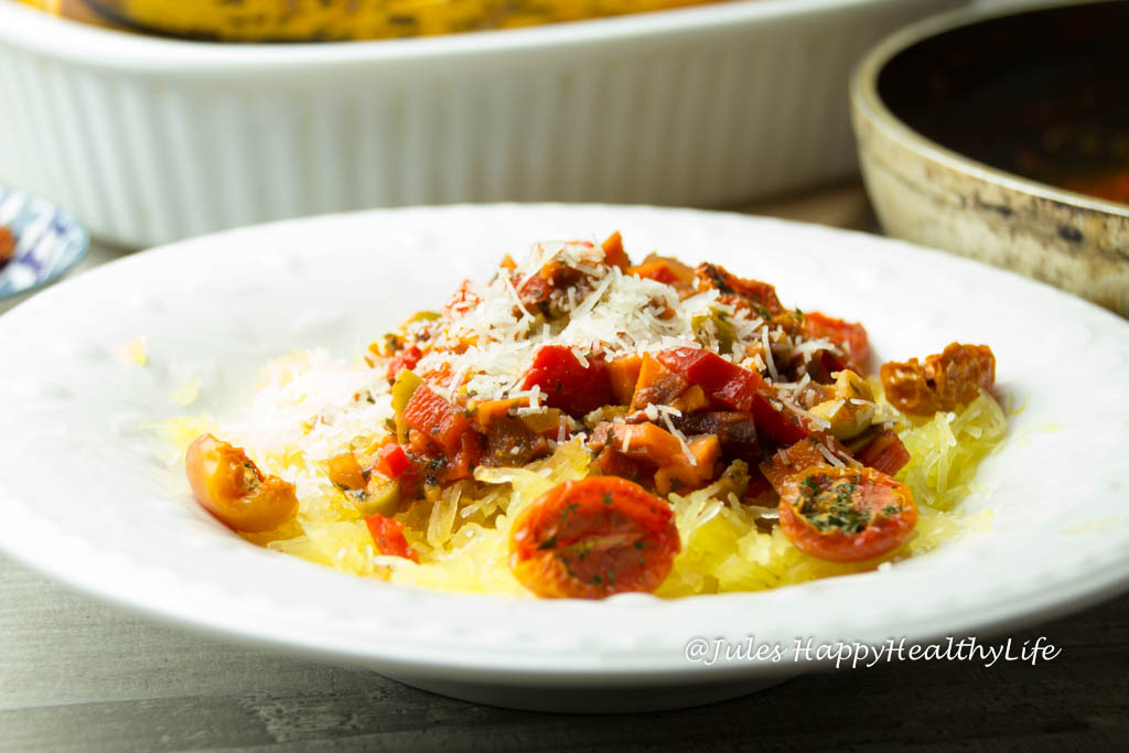 Spaghetti Kürbis mit vegetarischer Bolognese - JulesHappyHealthyLife