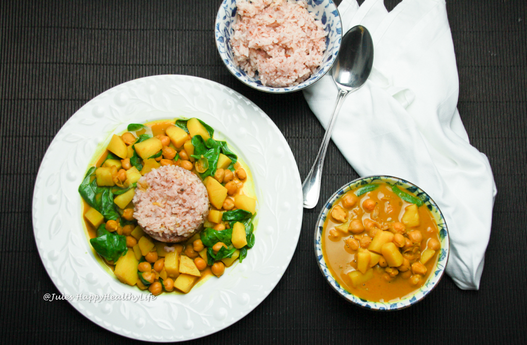 glutenfreies, veganes Kurkuma Kichererbsen Curry