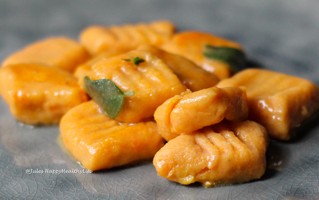 Sage Butter accompanies the Sweet Potato Gnocchi very well